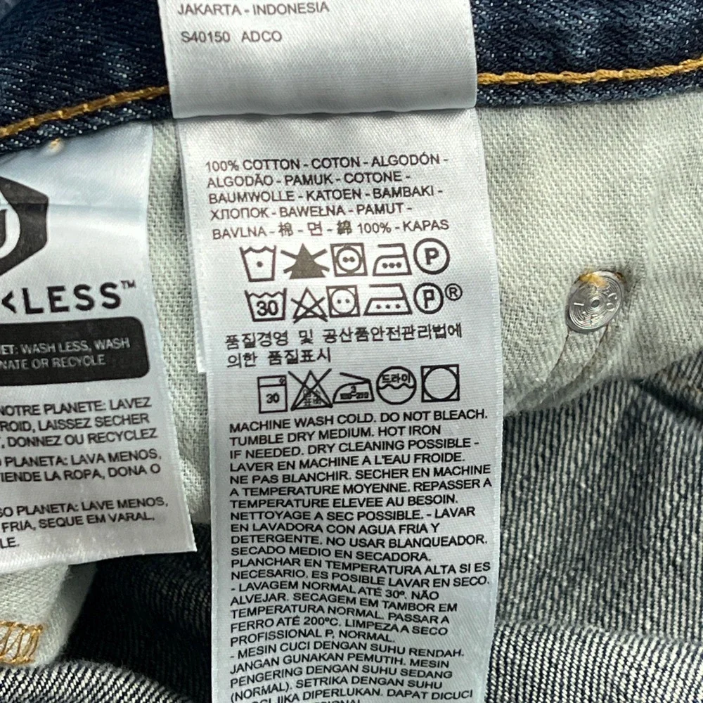 Levi's 569 Loose Straight Jeans Mens 38x34 Blue Dark Wash Denim Classic Baggy